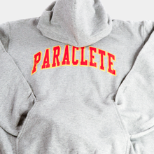 Sweatshirt Hooded Lt. Heather Grey w/ red on gold PARACLETE