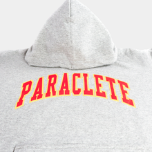 Sweatshirt Hooded Lt. Heather Grey w/ red on gold PARACLETE