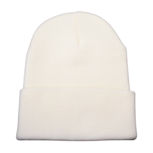 Beanie   White w/cuff