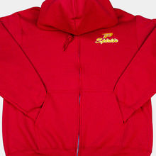Zip Hooded Sweatshirt  Red