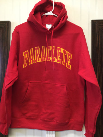 Sweatshirt Hooded Red w/red on gold PARACLETE